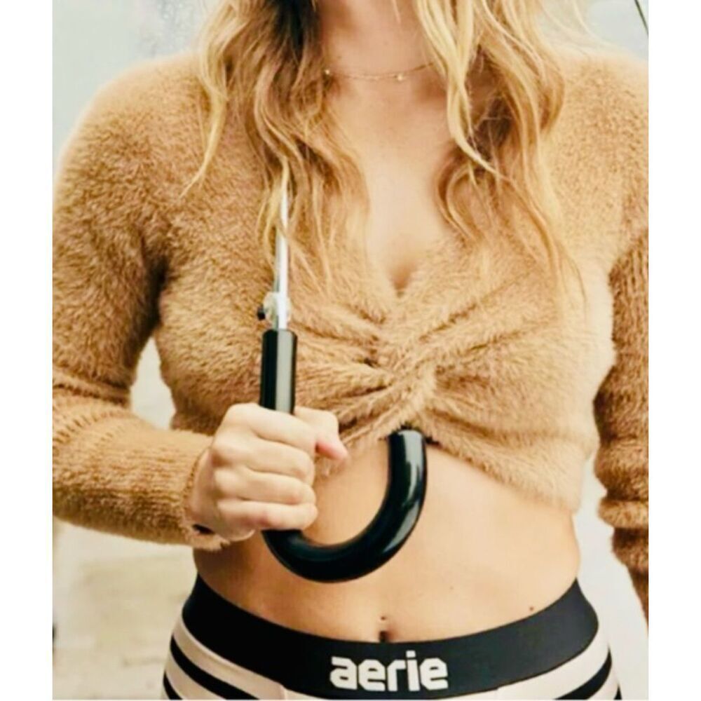 Aerie Fluffy-4-Ever Reversible Twist Sweater Size XS - Picture 2 of 9
